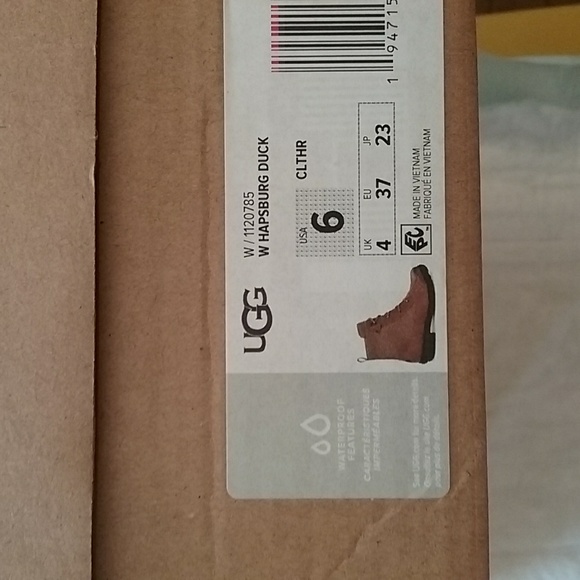 UGG NIB Hapsburg Duck Boots, sz 6, Brown - Picture 9 of 9